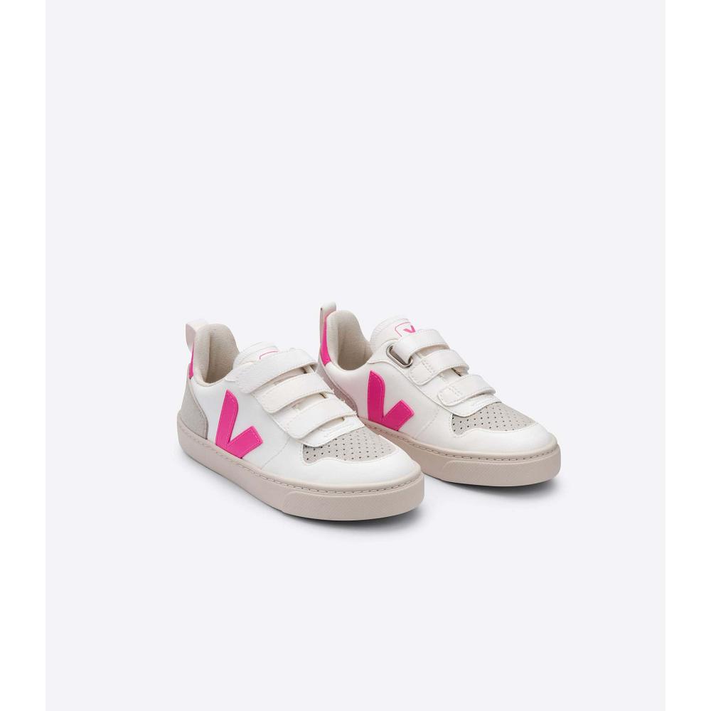 Veja V-10 CWL Cipő Gyerek White/Pink | HU 786UZG